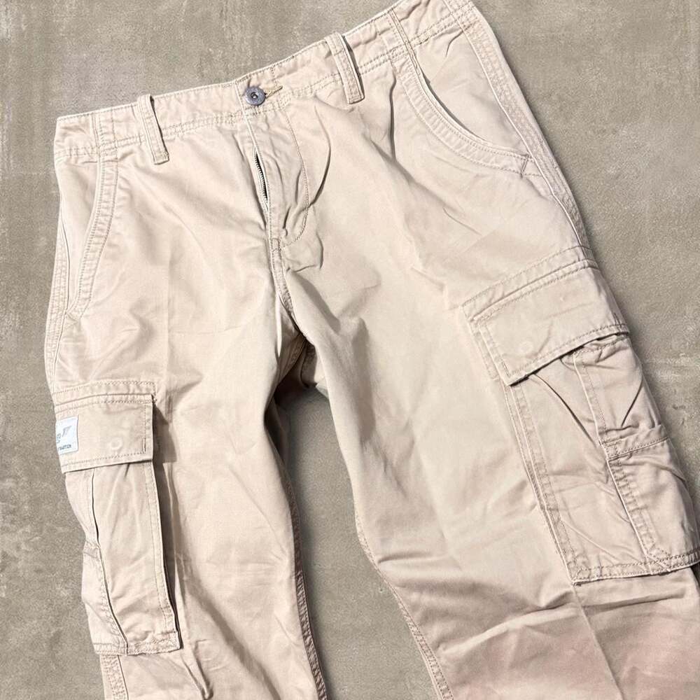 Vintage JNCO Tradition Cargo Pants, Khaki Y2K Skate Streetwear, Size 34